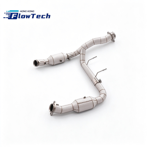 ท่อดาวน์ไปป์สแตนเลส SS304 แบบไหลสูง พร้อมแผ่นกันความร้อน สำหรับรถฟอร์ด F-150 5.0L Coyote ปี 2015-2023 ติดตั้งได้โดยตรง - Product Image 4