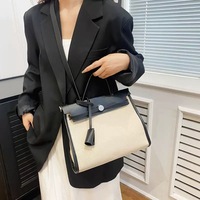 Nouveaux sacs à main en PU de qualité supérieure pour femmes, sacs à bandoulière en cuir synthétique marron de haute qualité pour femmes, sacs à main de grande capacité
