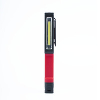 Lampe de travail COB à piles, type stylo, ultra-mince en ABS, rotative à 60°, pour éclairage d'urgence domestique et entretien automobile, avec base magnétique