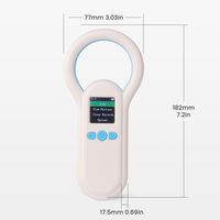 Lector de microchip para perros y gatos, identificación de animales callejeros 134,2 kHz 125kHz 15 dígitos Registro de chip de animales escáner de microchips RFID