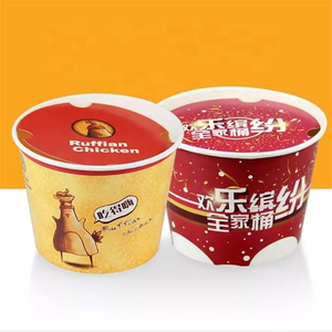 Hộp giấy Kraft in logo tùy chỉnh, đựng khoai tây chiên, <span class=keywords><strong>burger</strong></span>, dùng một lần, bao bì thức ăn nhanh mang đi - Product Image 2