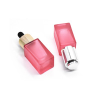 ODM Fournisseur Usine 5 10 30ml rose Liquide Flacons Rechargeables Fond de Teint Carré Verre Clair Flacon Pompe Emulsion Récipient Cosmétique