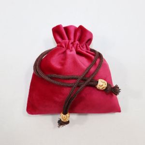 Sac d'emballage en velours avec cordon de serrage, pochette cadeau pour bijoux avec logo - Product Image 4