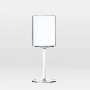 意大利圆柱形平底边直方形摩多玻璃器皿白酒杯