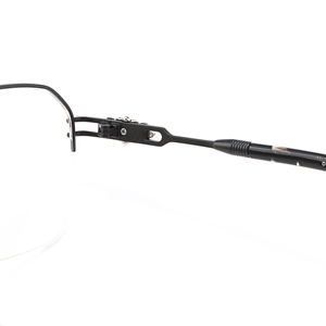 Belles lunettes de marque de luxe polyvalentes demi-monture fleur croisée noir or argent prescription optique presbytie multi-focus - Product Image 4