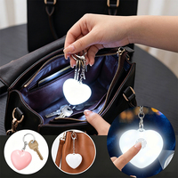 Lampe de sac à main LED en forme de cœur à prix d'usine, rechargeable USB-C avec capteur tactile automatique