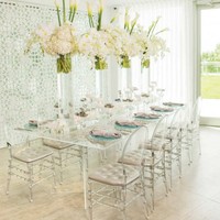 Table de banquet en acrylique pour l'extérieur, style personnalisé, moderne, simple en usine, rectangulaire en cristal clair