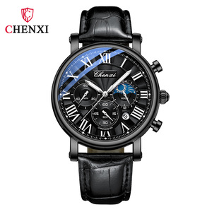 CHENXI -973 Montre Homme Multifonctionnelle Affaires Étanche Analogique <span class=keywords><strong>Calendrier</strong></span> Lunaire Quartz pour un Style Romantique et Élégant - Product Image 6