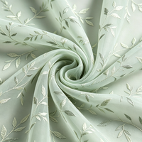 Tissu Jacquard Tissé 100% Polyester Teint Anti-Décoloration Élégant Largeur 98 Pouces Poids Moyen pour Rideaux de Fenêtre d'Hôtel - Vente en Gros Usine