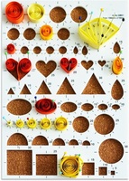 3mm 100% Virgin Pulp Paper Quilling Kits avec 30 Couleurs 600 Bandes 8 Blue Tools 300g GSM