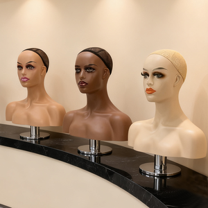 Оптовая продажа, высококачественный реалистичный Африканский американский женский парик, манекен, голова для показа, парик, шляпа, реквизит, модель головы - Product Image 1