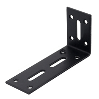 L'étagère d'angle réglable industrielle rustique soutient le noir blanc en acier laminé à froid résistant S M L de forme L