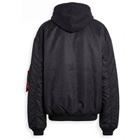 Vestes bomber en satin de nylon personnalisées OEM, col réversible, fermeture éclair, rembourrées, manteau d'hiver pour homme, veste streetwear
