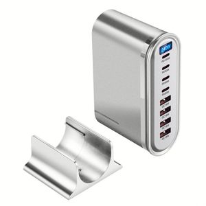 240W GaN High-Power Desktop Charging Station Multi-Ports Fast Charging Adapter 4U4C Travel Block Charger with Digital Display - Product Image 6