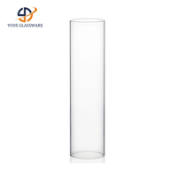 Support de bougie en verre transparent haut de gamme avec bordure dorée, idéal pour les cadeaux de Noël, les fêtes et les églises - Vente en gros