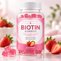 Gummies de biotine en marque blanche OEM/ODM avec collagène, kératine et vitamine C – Complément beauté cheveux, peau, ongles pour femmes adultes