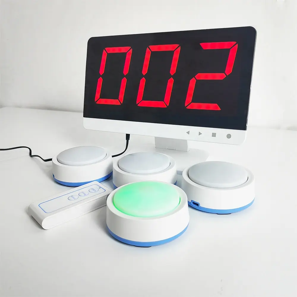JT Wireless Responder LED Display Interactive Game Show Answer Buzzers Buttons School Family Quiz Game Buzzer System