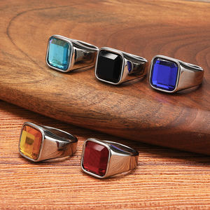 Anillos de Piedras Preciosas para Hombre de Acero Inoxidable con Baño de Titanio Estilo Punk de <span class=keywords><strong>Atila</strong></span> - Product Image 3