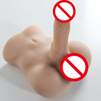 Dildo réaliste en forme de torse masculin avec pénis en TPE doux au toucher, énorme jouet réaliste demi-corps pour la masturbation féminine
