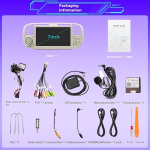 7 inch Hệ thống định vị xe với cho <span class=keywords><strong>Bluetooth</strong></span> Carplay cho Fiat 500 Bảng điều khiển Điều khiển trung tâm kết nối USB 1 năm bảo hành - Product Image 4