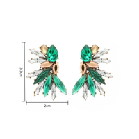 Modische Minimalistische Hohle Geometrische Blumen-Blatt Luxus-Tropfenohrringe mit Zirkonia Europäisch-Amerikanischer Personalisierter Retro-Partyschmuck