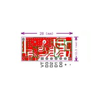 Aiba -RXB13-X Módulo Receptor de Decodificación RF Inalámbrico de 7 Pines y 433 MHz de Tamaño Pequeño, 4 Canales, Antena, Función Automática, -107dBm