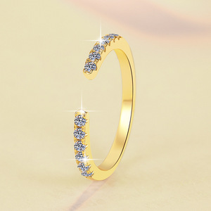 시대를 초월하고 낭만적 인 보석 전체 VVs1 Moissanite 쌓을 수있는 반지 S925 스털링 실버 약혼 여자 남자의 결혼 선물 - Product Image 3