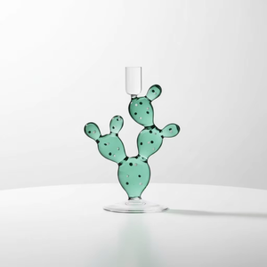 Portavelas <span class=keywords><strong>de</strong></span> Vidrio Hecho a Mano con Forma <span class=keywords><strong>de</strong></span> <span class=keywords><strong>Cactus</strong></span> Verde, <span class=keywords><strong>Candelabro</strong></span> Decorativo Moderno para Mesa, Decoración para el Hogar, Bodas y Fiestas - Product Image 3