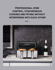 Electrodoméstico de cocina, <span class=keywords><strong>horno</strong></span> de <span class=keywords><strong>pan</strong></span>, dos cesta de freír, gran capacidad, multifunción, 8L, automático, sin aceite, freidora de aire - Product Image 4