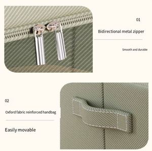 Sac de rangement et organisateur de vêtements multifonctionnel 24L en tissu Oxford, pliable, robuste et moderne pour la maison - Product Image 4