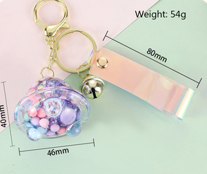 Porte-clés Astronaute Créatif Liquide Scintillant de Dessin Animé, Pendentif Exquis pour Voiture et Sac à Dos, Ornement Suspendu - Product Image 6