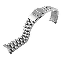 Bracelet de montre OEM personnalisé, respirant, élastique, en acier inoxydable, avec fermoir pliable pour 19mm 20mm 21mm 22mm 24mm, luxe