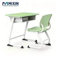 Bureau d'élève pour l'école primaire, mobilier de classe pour l'école primaire, table d'étude en plastique pour élèves, hauteur réglable