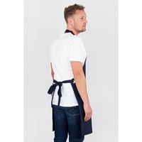 DUOLAI Uniforme de serveur Tabliers en toile ajustables Tablier de travail pour homme avec poches à outils Tablier personnalisé en coton