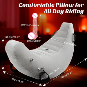 Coussin gonflable vibrant et oscillant pour jeux BDSM, avec menottes <span class=keywords><strong>de</strong></span> bondage, pour chaise ou canapé sexuel - Product Image 6