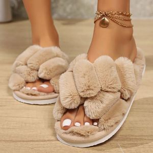 Popular Children's Women's Furry EVA Outdoor Autumn Winter Fashion Sexy Lightweight Flip Flops Sports <b>Soft</b> Flat <b>Shoes</b> - Product Image 4