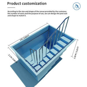 Grande rampe de sécurité latérale pour piscine handicapée balustrade piscine <span class=keywords><strong>spa</strong></span> accès sans obstacle fibre de verre grande piscine extérieure - Product Image 3