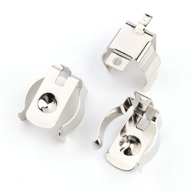 PCB Mounted SMT Type AA Size Battery Holders Storage With Metal Shell