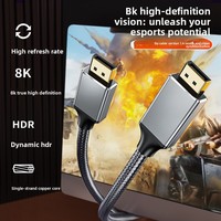 Câble DP version 1.4, prend en charge la définition 4K 144Hz, 2K 165Hz et 8K, câble vidéo DisplayPort mâle-mâle