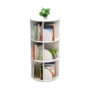 Librería Giratoria Creativa de 360 Grados con Soporte de Piso, Librería de Madera de 3, <span class=keywords><strong>4</strong></span> y 5 <span class=keywords><strong>Niveles</strong></span>, Almacenamiento Pequeño de Madera para Libros - Product Image 5