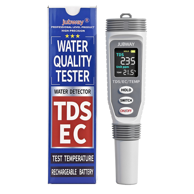 Premium Rechargeable TDS Meter 0-9999mg/L Water Hardness Tester Pen Commercial Use OEM Factory Wholesale High Accuracy CE JUBWAY