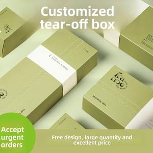 Caja de cartón con cierre personalizada, cartón desprendible personalizado, caja de embalaje de cartón corrugado blanco, impresión a color, embalaje desechable - Product Image 1