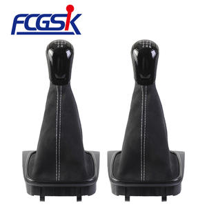 Pomo de palanca de cambios de coche, cuero de gamuza negro, 5 y 6 velocidades, ergonómico, para Volkswagen Golf Jetta Mk5 Mk6 - Product Image 3