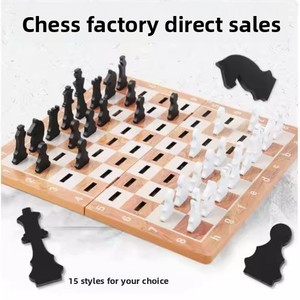 Usine directe <span class=keywords><strong>nouveau</strong></span> jouet de <span class=keywords><strong>jeu</strong></span> de société de bataille pour enfants pliable en bois insérer échiquier éducation précoce échiquier - Product Image 2