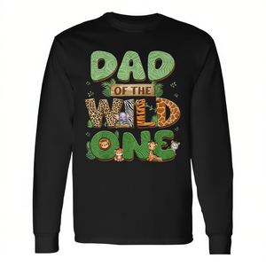 Camiseta de manga larga Dad Of The Wild One, ropa de fiesta a juego para cumpleaños y familia - Product Image 2