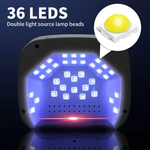 Rechargeable Nail Art Lamp Professional 36 LED UV Dryer for Gel Nail Polish, Fast Nail Dryer <b>with</b> 4 <b>Timers</b> for Salon and Home - Product Image 2