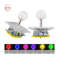 Haute qualité coloré LED Arcade contrôle bâton Joystick 12V tension jeu accessoires pour pièce poussoir poupée Machine