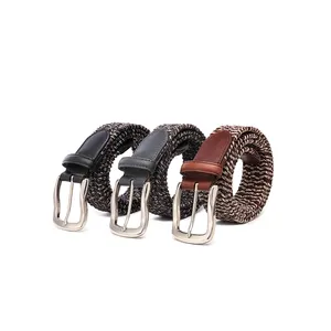 Imported fur bran paper woven belt 35mm cow leather belt fashionable belt for men