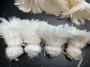 4-6-8 ''lông Thủ Công Mỹ Nghệ Cổ Gà Lông xâu thành chuỗi Tự Nhiên Rửa Sạch Tẩy Trắng Dậu Hackle Lông Cho Fly Câu Cá - Product Image 2