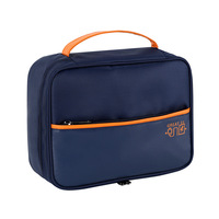 GAODA Petite pochette d'organisation en nylon bleu glace imperméable pour trousse de toilette avec couvercle fermeture Cadeau de Noël pour les femmes Sacs de maquillage C